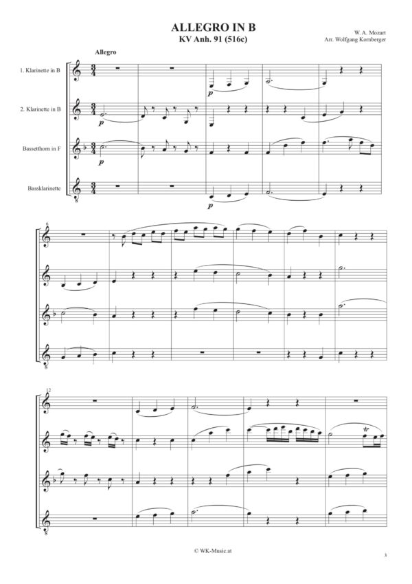 Allegro in B-Dur, KV Anh. 91 (516c) – Bild 2